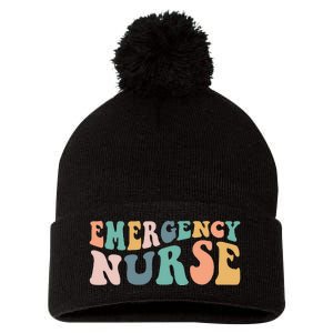 groovy ER Nurse Emergency Room Nurse School nursing Pom Pom 12in Knit Beanie