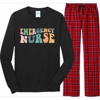 groovy ER Nurse Emergency Room Nurse School  nursing Long Sleeve Pajama Set