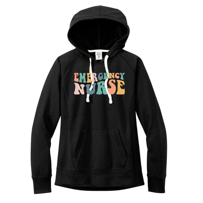 groovy ER Nurse Emergency Room Nurse School  nursing Women's Fleece Hoodie