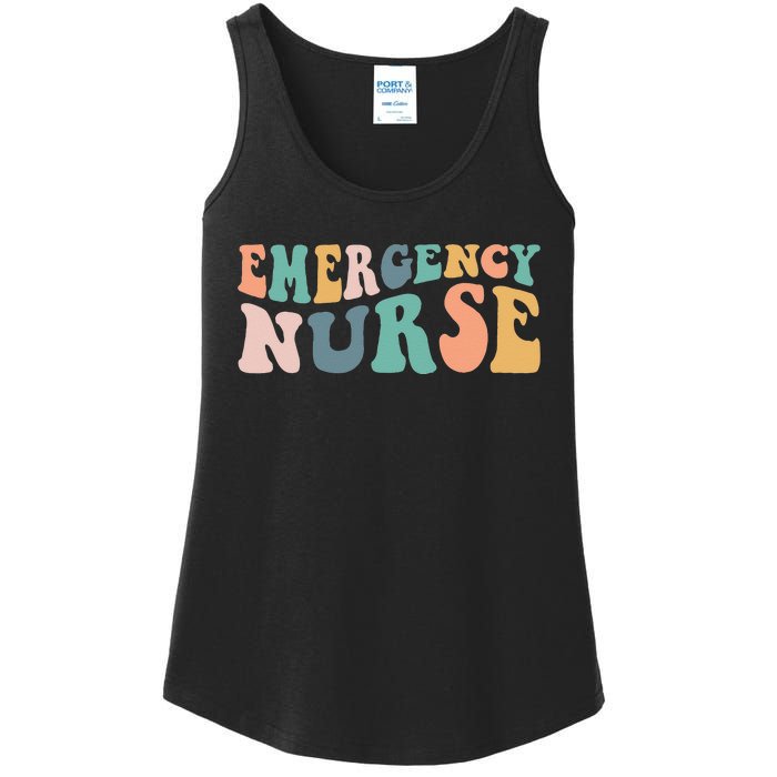 groovy ER Nurse Emergency Room Nurse School  nursing Ladies Essential Tank