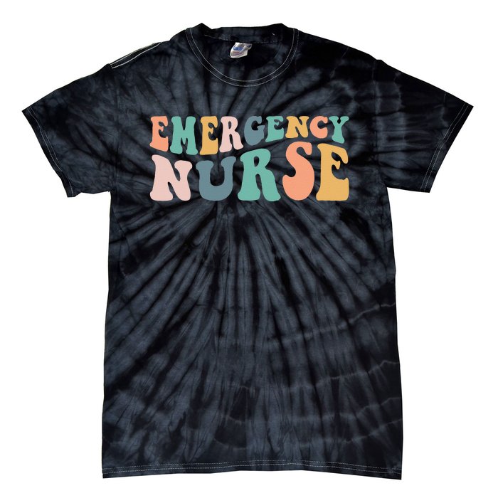 groovy ER Nurse Emergency Room Nurse School  nursing Tie-Dye T-Shirt