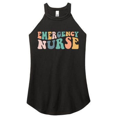 groovy ER Nurse Emergency Room Nurse School  nursing Women's Perfect Tri Rocker Tank