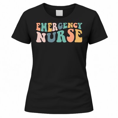 groovy ER Nurse Emergency Room Nurse School  nursing Women's T-Shirt