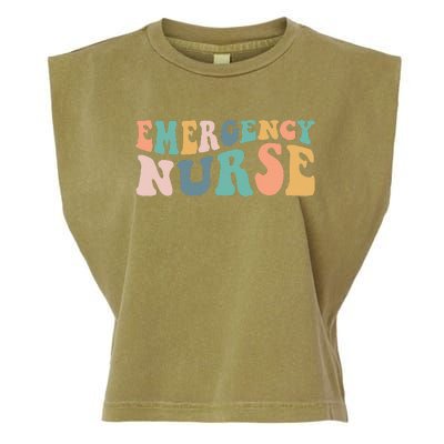 groovy ER Nurse Emergency Room Nurse School  nursing Garment-Dyed Women's Muscle Tee