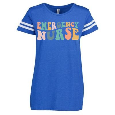 groovy ER Nurse Emergency Room Nurse School  nursing Enza Ladies Jersey Football T-Shirt