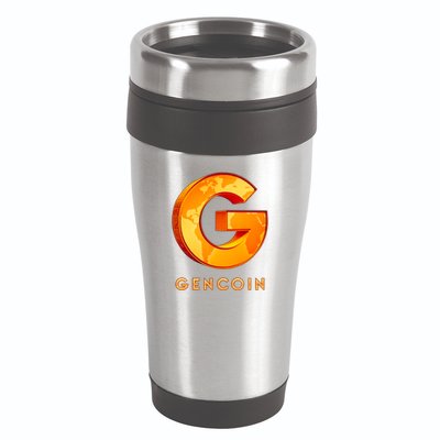 Gencoin Crypto Logo 16oz Travel Tumbler