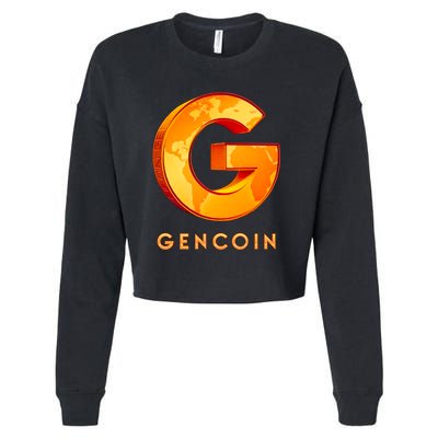 Gencoin Crypto Logo Cropped Pullover Crew