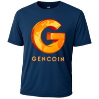 Gencoin Crypto Logo Cooling Performance Crew T-Shirt