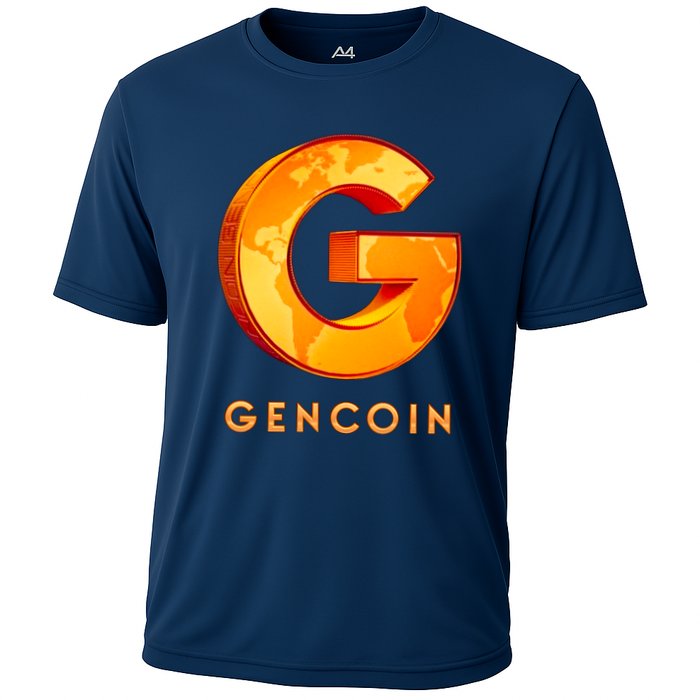 Gencoin Crypto Logo Cooling Performance Crew T-Shirt