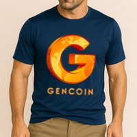 Gencoin Crypto Logo Cooling Performance Crew T-Shirt