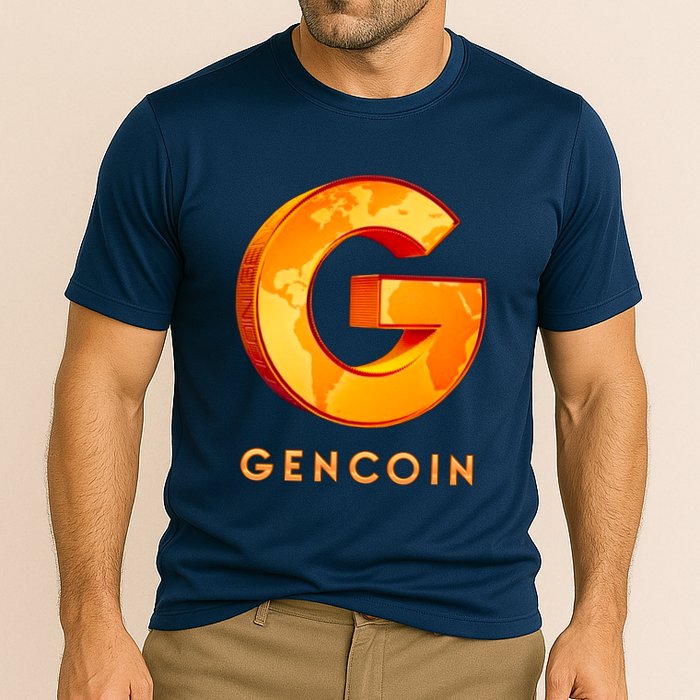 Gencoin Crypto Logo Cooling Performance Crew T-Shirt