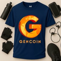 Gencoin Crypto Logo Cooling Performance Crew T-Shirt