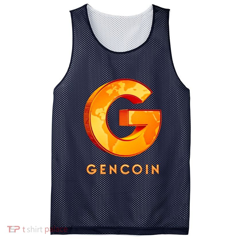 Gencoin Crypto Logo Mesh Reversible Basketball Jersey Tank