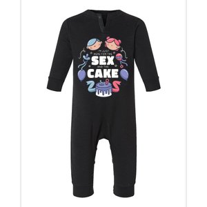 Gender Reveal Funny Cake Infant Fleece One Piece