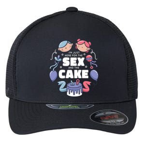 Gender Reveal Funny Cake Flexfit Unipanel Trucker Cap