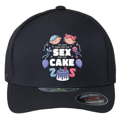 Gender Reveal Funny Cake Flexfit Unipanel Trucker Cap