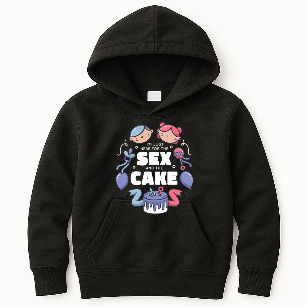 Gender Reveal Funny Cake Kids Hoodie