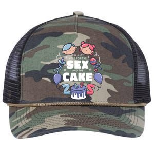 Gender Reveal Funny Cake Retro Rope Trucker Hat Cap