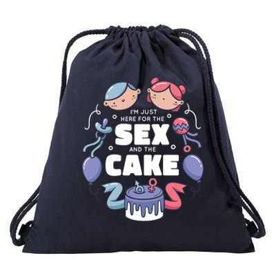 Gender Reveal Funny Cake Drawstring Bag