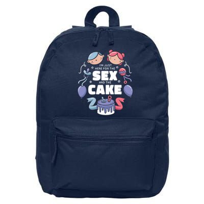 Gender Reveal Funny Cake 16 in Basic Backpack