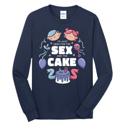 Gender Reveal Funny Cake Tall Long Sleeve T-Shirt