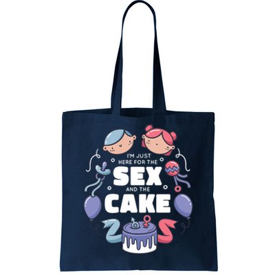 Gender Reveal Funny Cake Tote Bag