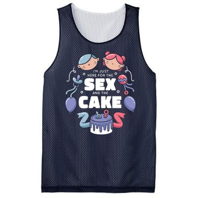 Gender Reveal Funny Cake Mesh Reversible Basketball Jersey Tank