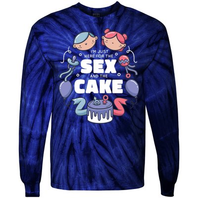 Gender Reveal Funny Cake Tie-Dye Long Sleeve Shirt