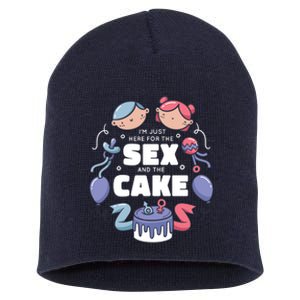 Gender Reveal Funny Cake Short Acrylic Beanie