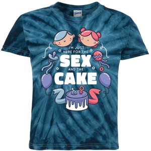 Gender Reveal Funny Cake Kids Tie-Dye T-Shirt