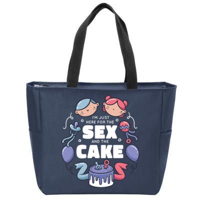 Gender Reveal Funny Cake Zip Tote Bag