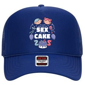 Gender Reveal Funny Cake High Crown Mesh Back Trucker Hat