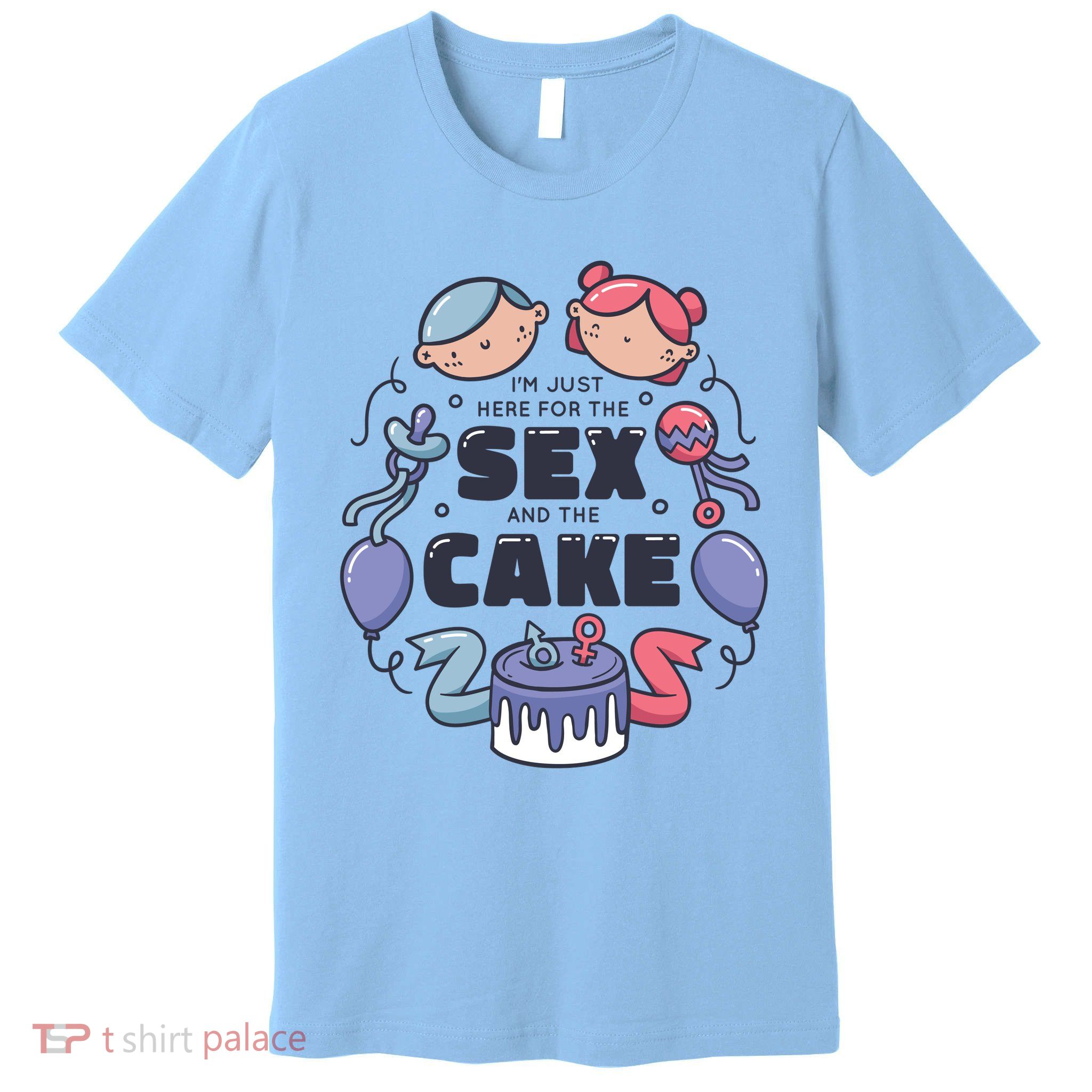 Gender Reveal Funny Cake Premium T-Shirt