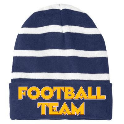 Generic Washington Football Team Logo Striped Beanie with Solid Band