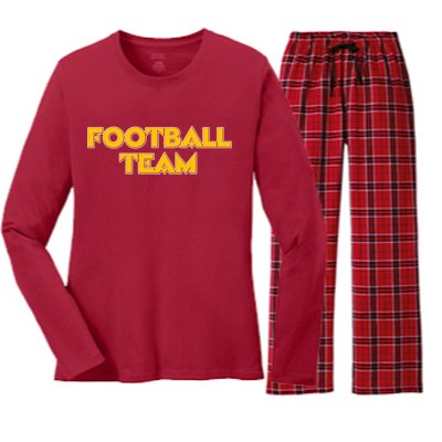 Generic Washington Football Team Logo Women's Long Sleeve Flannel Pajama Set 