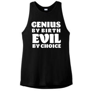 Genius By Birth Evil By Choice Ladies PosiCharge Tri-Blend Wicking Tank