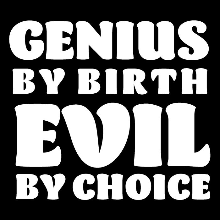 Genius By Birth Evil By Choice USA-Made Doggie Bandana