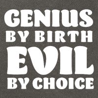 Genius By Birth Evil By Choice Cotton Canvas Backpack