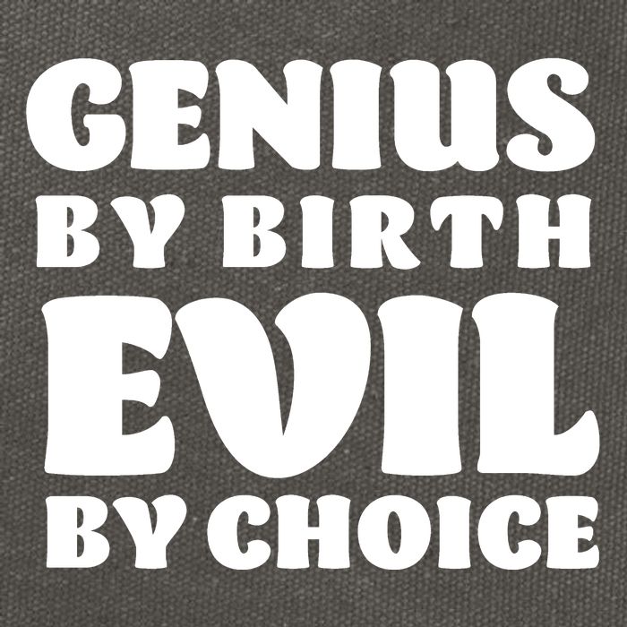 Genius By Birth Evil By Choice Cotton Canvas Backpack