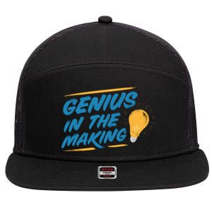 Genius In The Making 7 Panel Mesh Trucker Snapback Hat