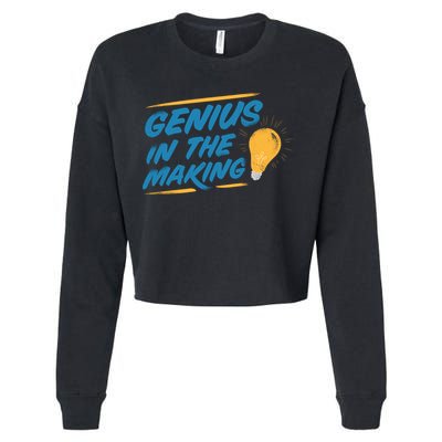 Genius In The Making Cropped Pullover Crew