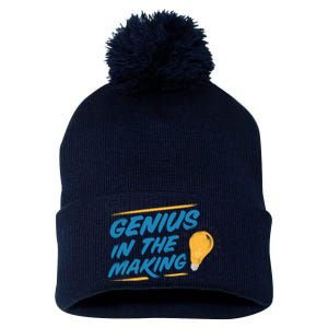 Genius In The Making Pom Pom 12in Knit Beanie