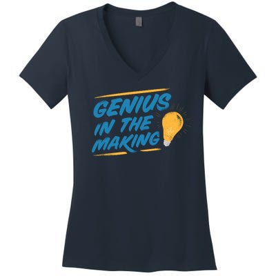 Genius In The Making Women's V-Neck T-Shirt