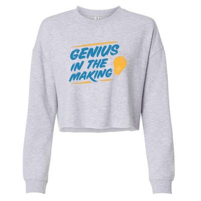 Genius In The Making Cropped Pullover Crew