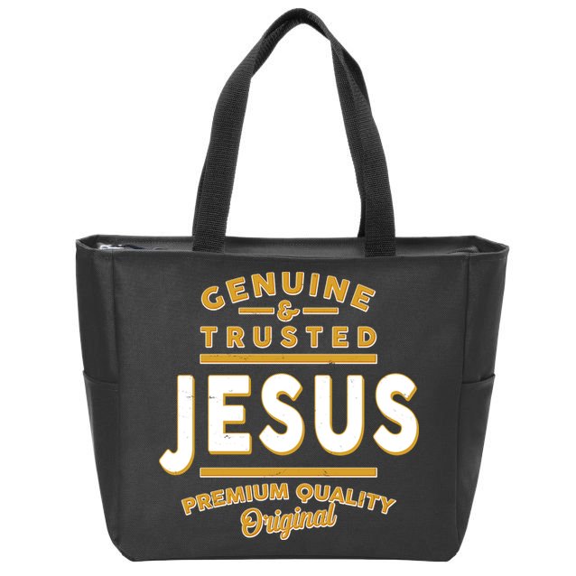Genuine & Trusted Jesus Premium Quality Original Zip Tote Bag
