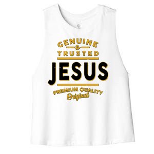 Genuine & Trusted Jesus Premium Quality Original Women's Racerback Cropped Tank