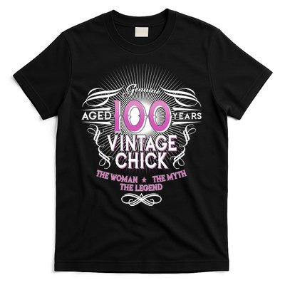 Genuine Aged 100 Years Vintage Chick 100th Birthday T-Shirt