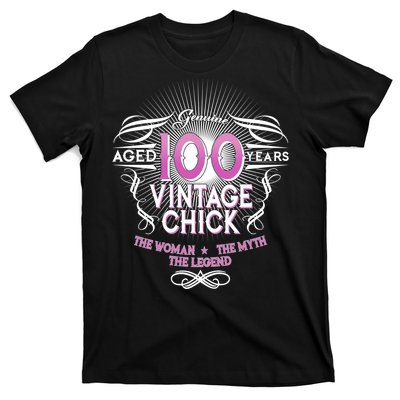 Genuine Aged 100 Years Vintage Chick 100th Birthday T-Shirt