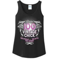 Genuine Aged 100 Years Vintage Chick 100th Birthday Ladies Essential Tank