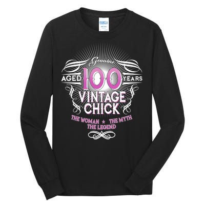 Genuine Aged 100 Years Vintage Chick 100th Birthday Tall Long Sleeve T-Shirt